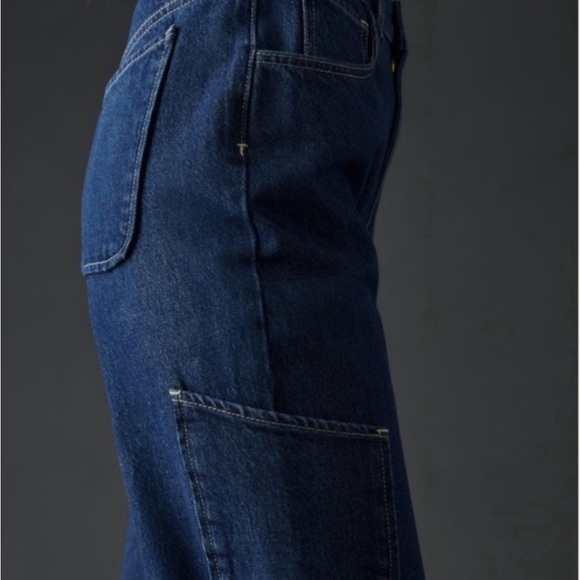 New! Anthropologie Triarchy Ms. Kileo High-Rise Baggy Cargo Jeans - Picture 7 of 8